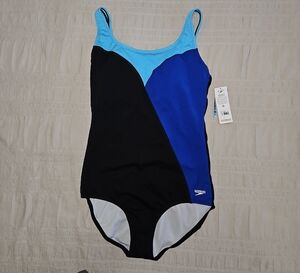 Speedo One Piece Swimsuit - Black and Blue
